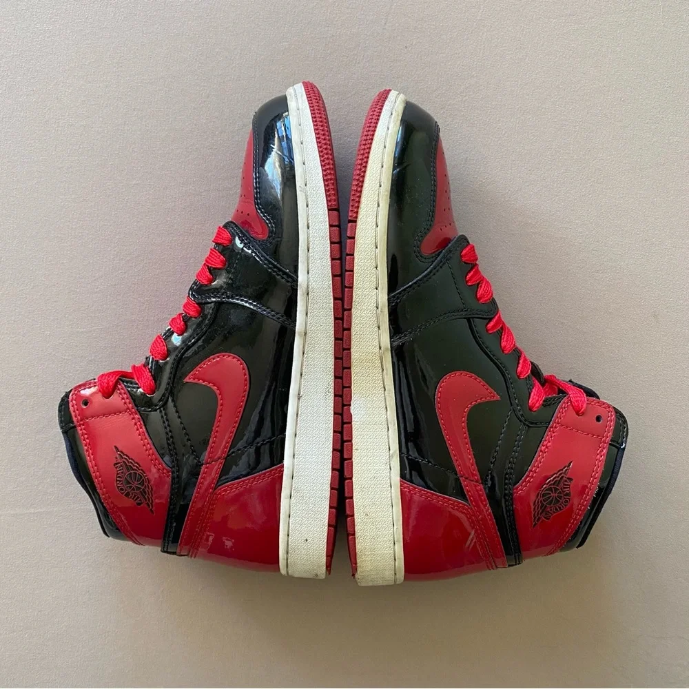 Jordan Men’s High Top Sneakers in Red and Black